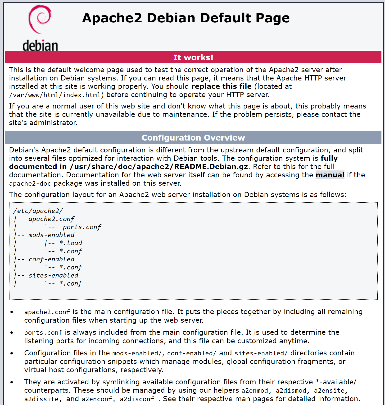 Default Apache page